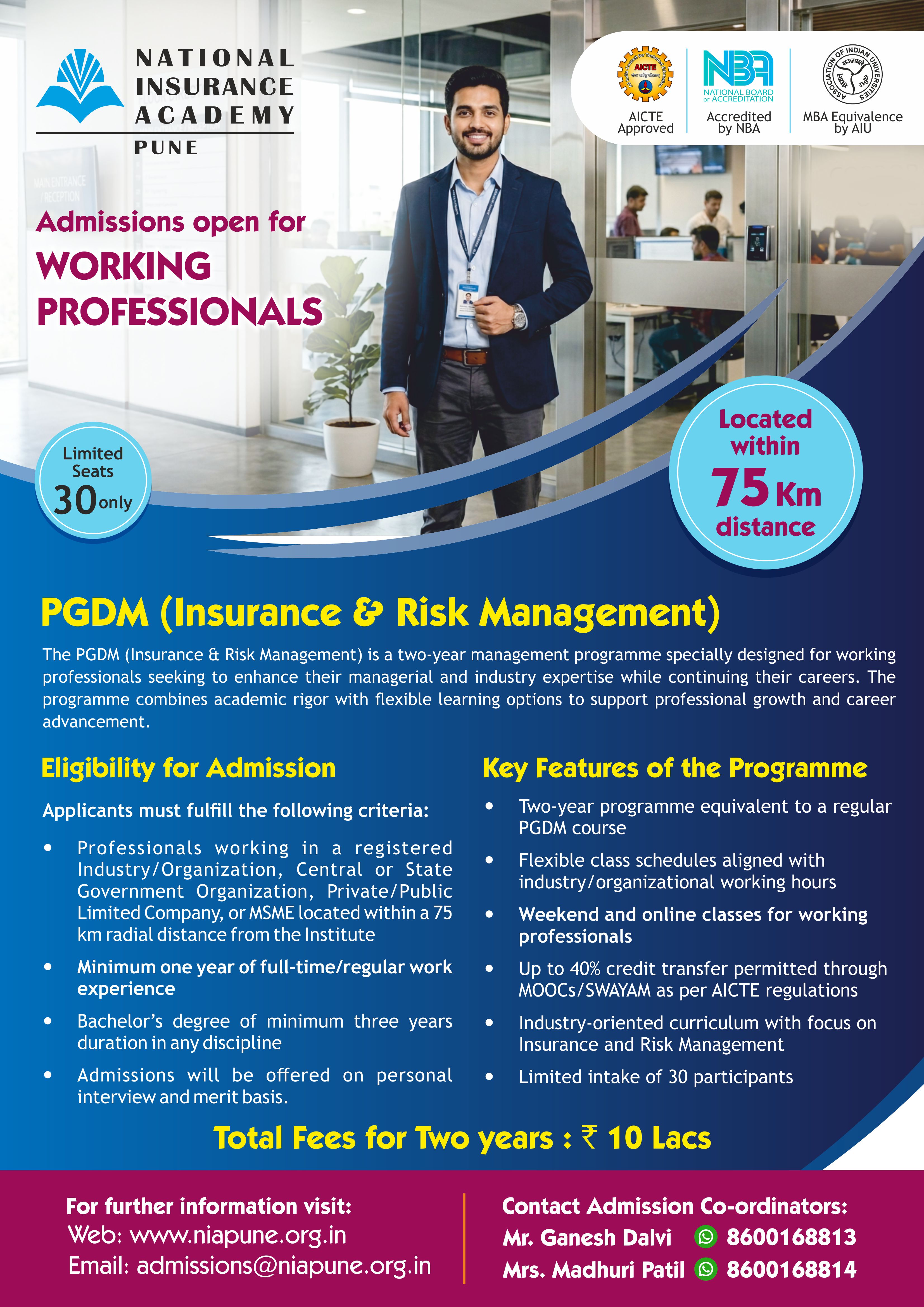 PGDM for Working Professionals